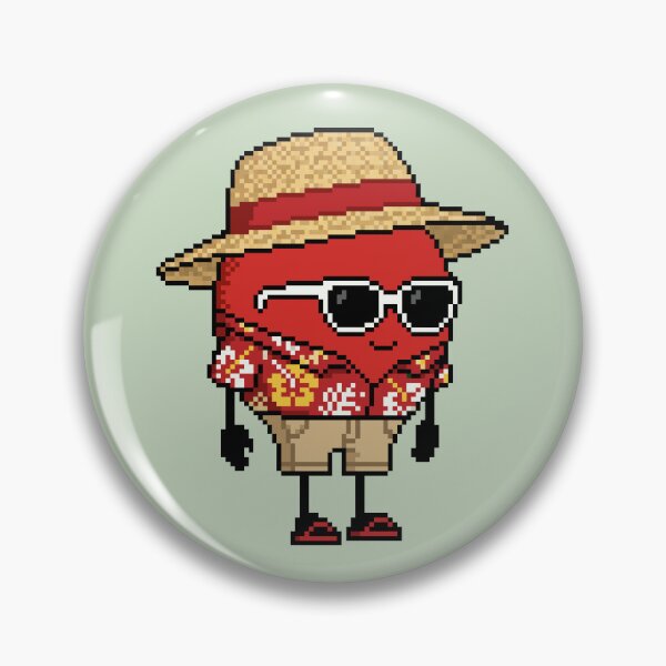Item preview, Apple Pixel in a Hawaiian Shirt (RD) designed and sold by White Rim Mates.