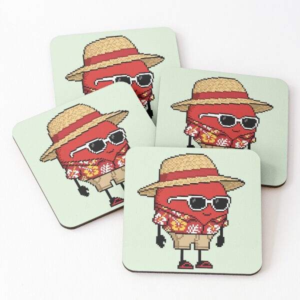 Item preview, Apple Pixel in a Hawaiian Shirt (RD) designed and sold by White Rim Mates.
