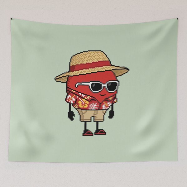 Item preview, Apple Pixel in a Hawaiian Shirt (RD) designed and sold by White Rim Mates.