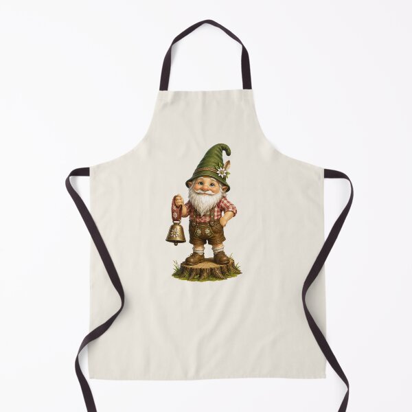 Item preview, Cute Bavarian Gnome with Alpine Bell – Folk Character Illustration designed and sold by Alpine-Ink.