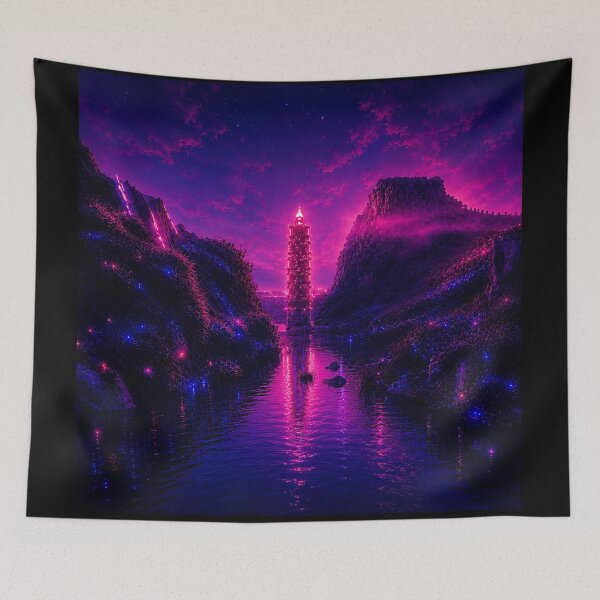 Item preview, Series The Glow of the Pagoda Part 6 The Traveler’s Path.(Cyberpunk Remaster) designed and sold by MaxDreamsArt.
