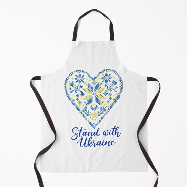 Item preview, Ukrainian Heart Cross Stitch Stand With Ukraine designed and sold by ML-Media.