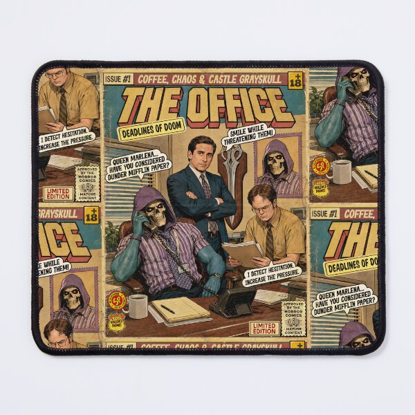 Item preview, Skeletor at The Office Vintage Retro Comic Cover Art designed and sold by Back2Collage.