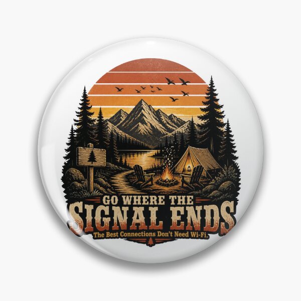 Item preview, Go Where The Signal Ends Vintage Camping designed and sold by Cavalier-org.