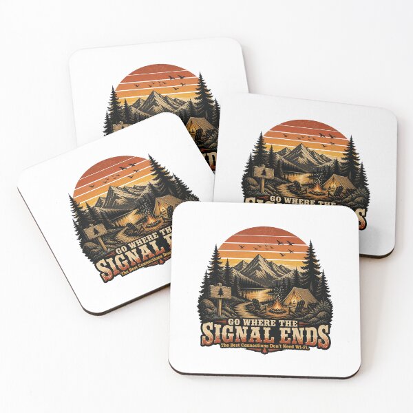 Item preview, Go Where The Signal Ends Vintage Camping designed and sold by Cavalier-org.