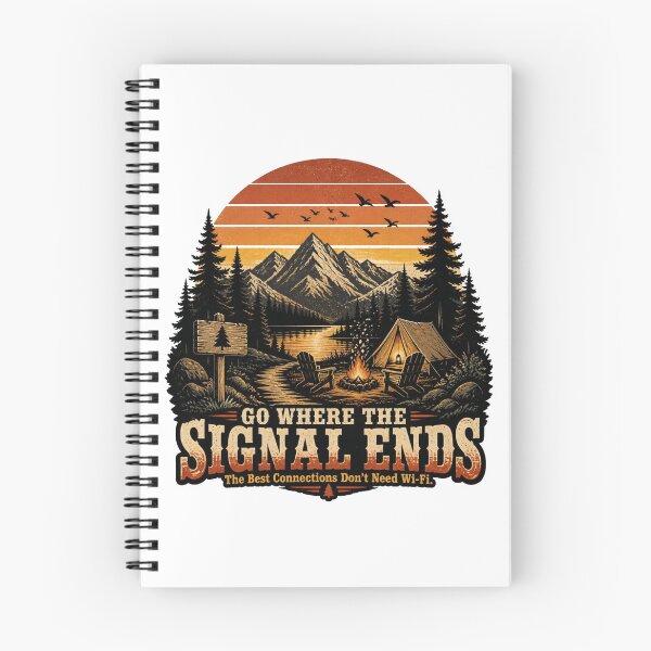 Item preview, Go Where The Signal Ends Vintage Camping designed and sold by Cavalier-org.