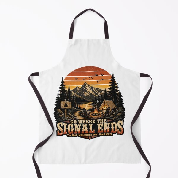 Item preview, Go Where The Signal Ends Vintage Camping designed and sold by Cavalier-org.