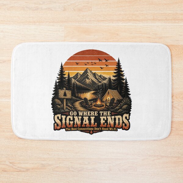 Item preview, Go Where The Signal Ends Vintage Camping designed and sold by Cavalier-org.