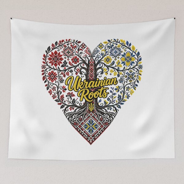 Item preview, Ukrainian Roots Vyshyvanka Heart Tree of Life designed and sold by ML-Media.