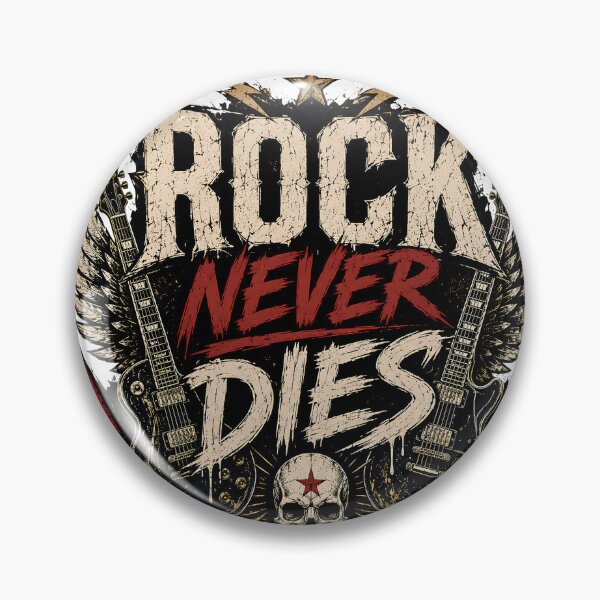 Item preview, Rock Never Dies | Vintage Guitar Rock Music T-Shirt designed and sold by CalmMandala.