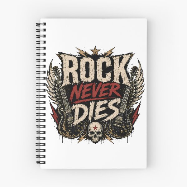 Item preview, Rock Never Dies | Vintage Guitar Rock Music T-Shirt designed and sold by CalmMandala.