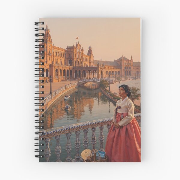 Item preview, Hanbok in Seville: A Golden Evening at Plaza de España designed and sold by SOOstudio73.