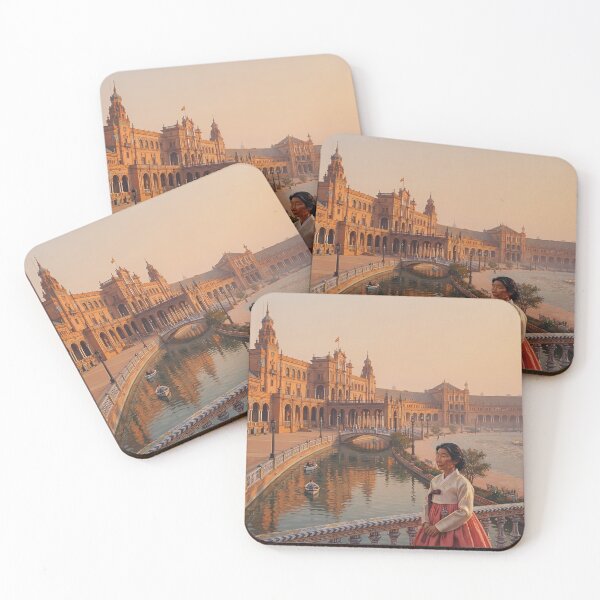 Item preview, Hanbok in Seville: A Golden Evening at Plaza de España designed and sold by SOOstudio73.