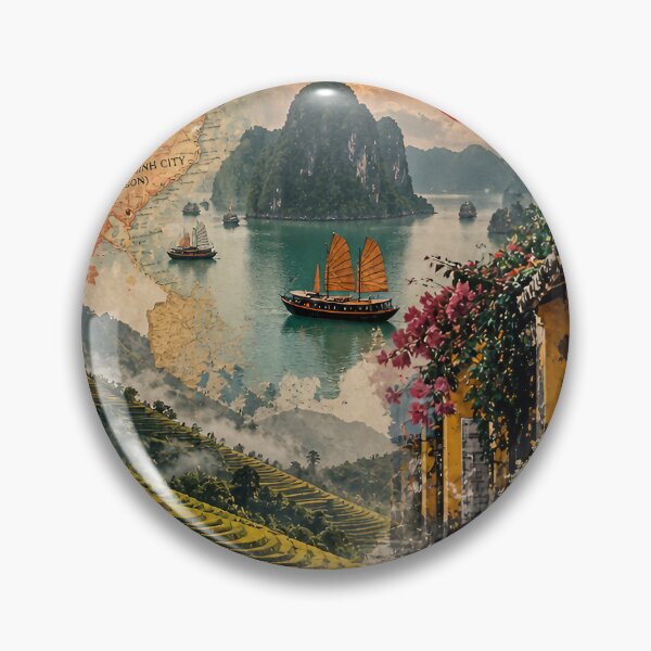 Item preview, Vietnam Dreams – Surreal Vintage Travel Collage Art Design designed and sold by Jandedan.