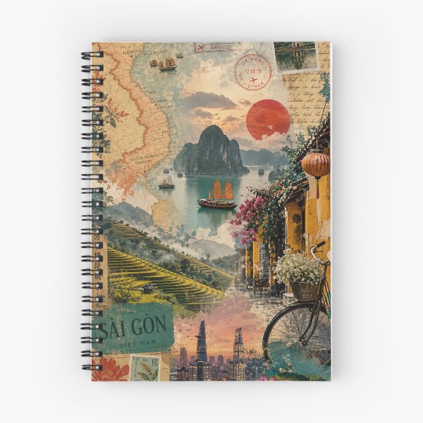 Item preview, Vietnam Dreams – Surreal Vintage Travel Collage Art Design designed and sold by Jandedan.