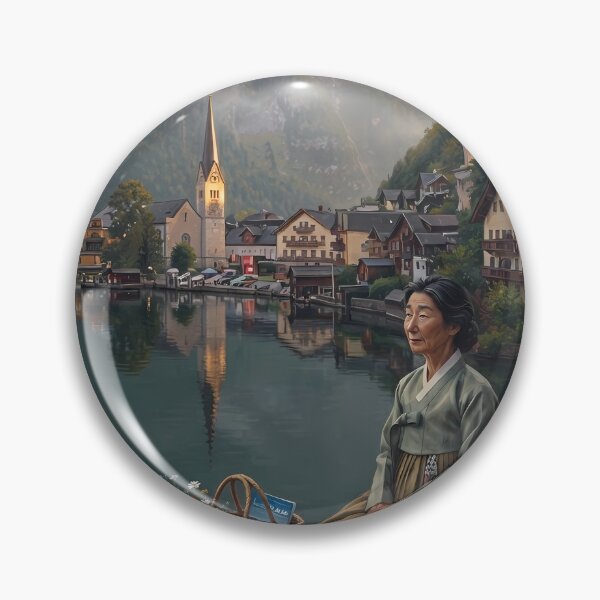Item preview, Hanbok in Hallstatt: A Morning Serenade by the Alpine Lake designed and sold by SOOstudio73.