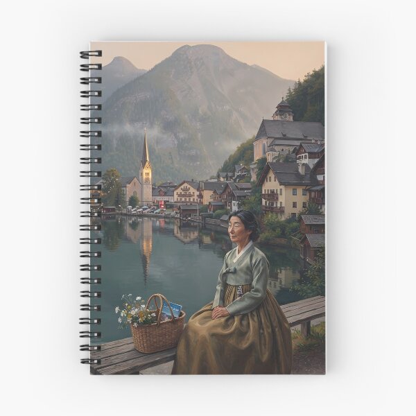 Item preview, Hanbok in Hallstatt: A Morning Serenade by the Alpine Lake designed and sold by SOOstudio73.