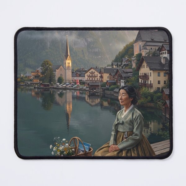 Item preview, Hanbok in Hallstatt: A Morning Serenade by the Alpine Lake designed and sold by SOOstudio73.