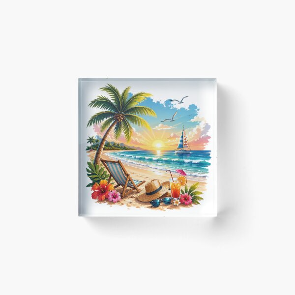 Item preview, Summer Vacation Paradise Beach Escape designed and sold by ali prints.