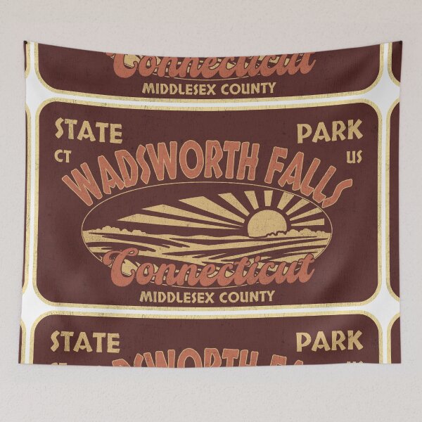Item preview, Wadsworth Falls State Park, Middlesex County, Connecticut, badge design designed and sold by Wanderful-roads.