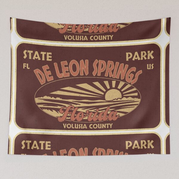 Item preview, De Leon Springs State Park, Volusia County, Florida, badge design designed and sold by Wanderful-roads.