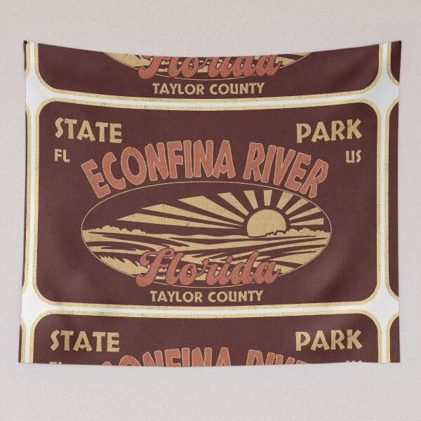 Item preview, Econfina River State Park, Taylor County, Florida, badge design designed and sold by Wanderful-roads.