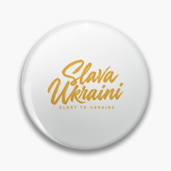 Item preview, Slava Ukraini Glory to Ukraine Gold Script Typography designed and sold by ML-Media.