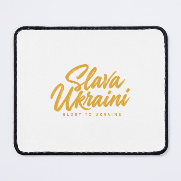 Item preview, Slava Ukraini Glory to Ukraine Gold Script Typography designed and sold by ML-Media.