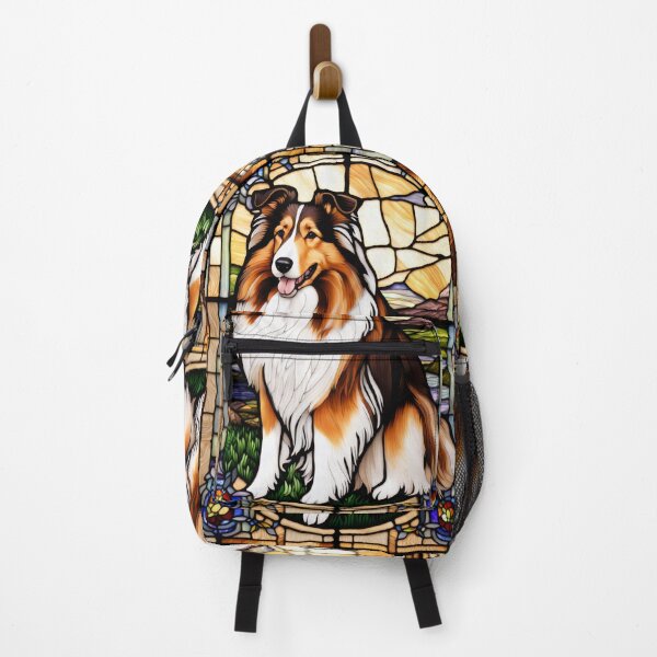 Item preview, Collie Dog Stained Glass Art Mosaic Portrait designed and sold by pinkal.