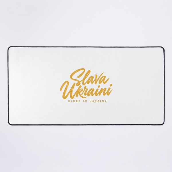 Item preview, Slava Ukraini Glory to Ukraine Gold Script Typography designed and sold by ML-Media.