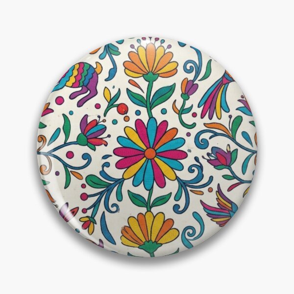 Item preview, Mexican Folk Art Animal & Floral Seamless Pattern | Colorful Otomi-Inspired Botanical Design designed and sold by lavanya11.