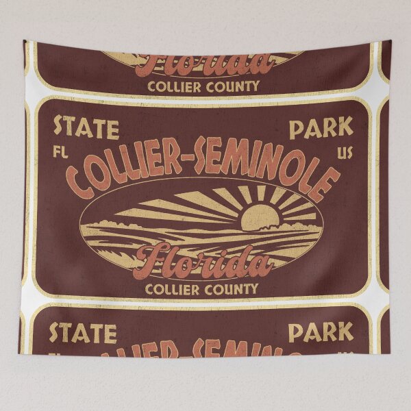 Item preview, Collier-Seminole State Park, Collier County, Florida, badge design designed and sold by Wanderful-roads.