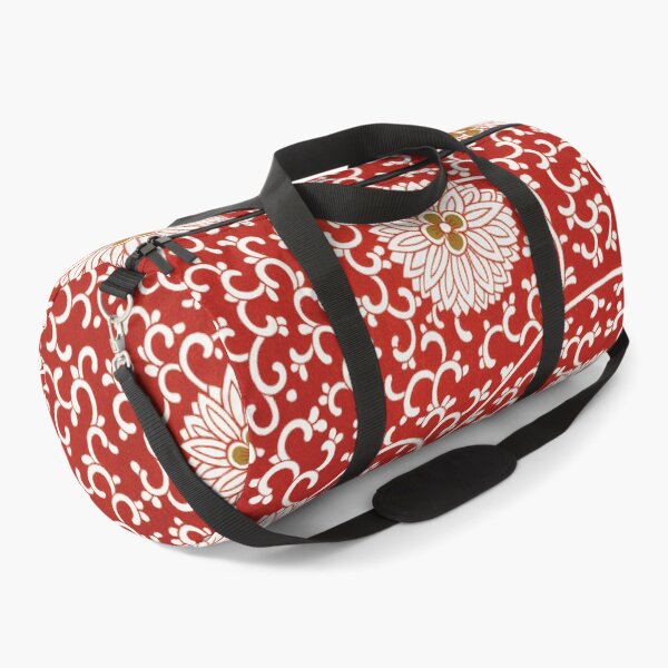 Item preview, Vintage Japanese Red Chrysanthemum and Vine Pattern designed and sold by FaizArtShop.