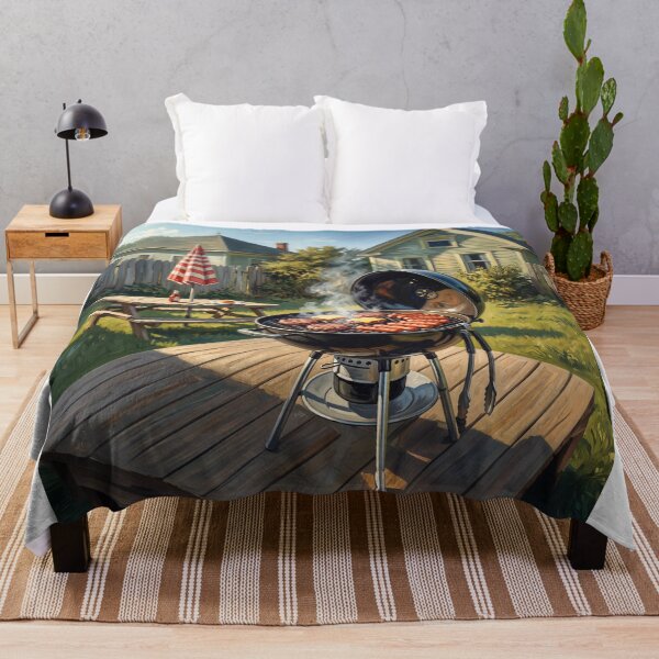 Item preview, Summer Vintage Hamburger Hotdogs Family BBQ designed and sold by Home Decor Art.