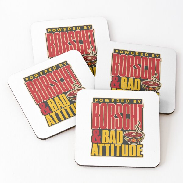 Item preview, Powered by Borscht and Bad Attitude Ukrainian Soup Quote designed and sold by ML-Media.