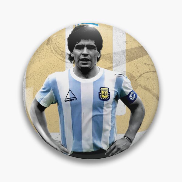 Item preview, The Golden Boy No 10 Sky Blue Retro Football Legend Poster designed and sold by Af-RT10.