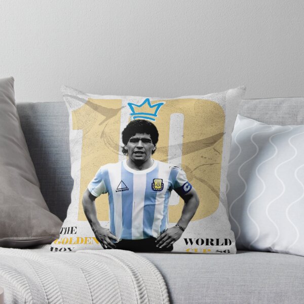 Item preview, The Golden Boy No 10 Sky Blue Retro Football Legend Poster designed and sold by Af-RT10.