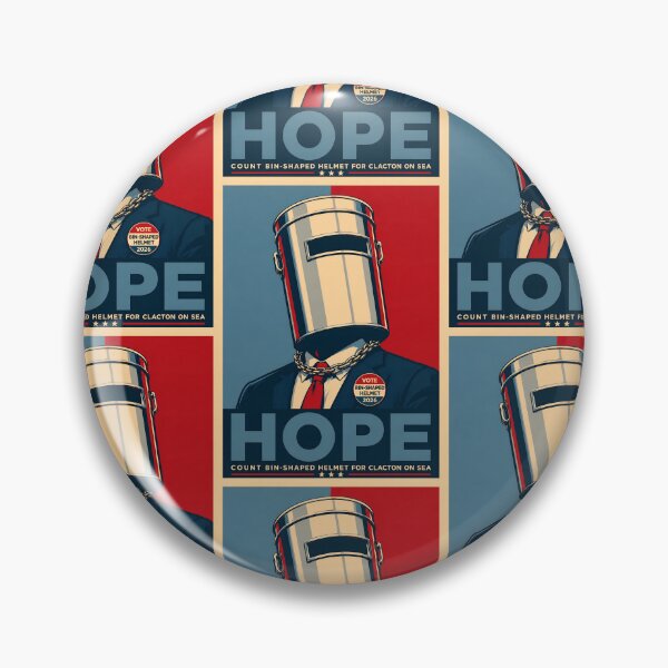 Item preview, Hope Bin-Shaped Helmet 2026 Funny UK Political Satire Poster | Vintage Election Campaign | British Meme Design designed and sold by Bhaskar Digital Art.