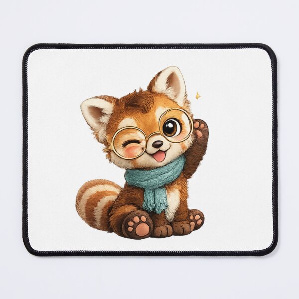 Item preview, red panda with scarf designed and sold by Savnyy.