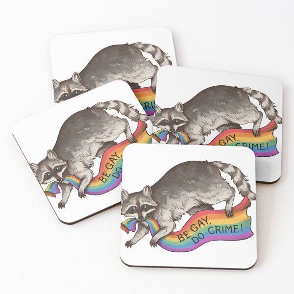 Item preview,  Rainbow Flag Pride Flag Stealing Raccoon LGBTQIA QUEER TRANS Alphabet Birthday designed and sold by HectorYuTuvm.