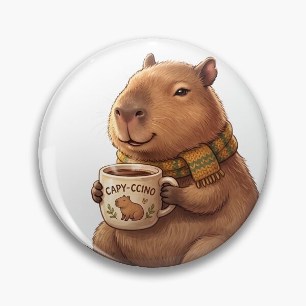 Item preview, Cute Capybara Capyuccino Coffee Stickers designed and sold by VisionGraphic.