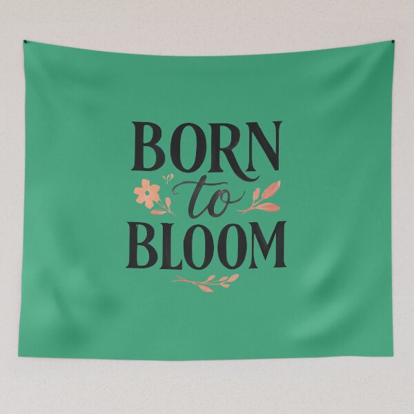 Item preview, Born to Bloom – Feminine Floral Typography | Inspirational Quote Design designed and sold by KAM-KAM-STORE.