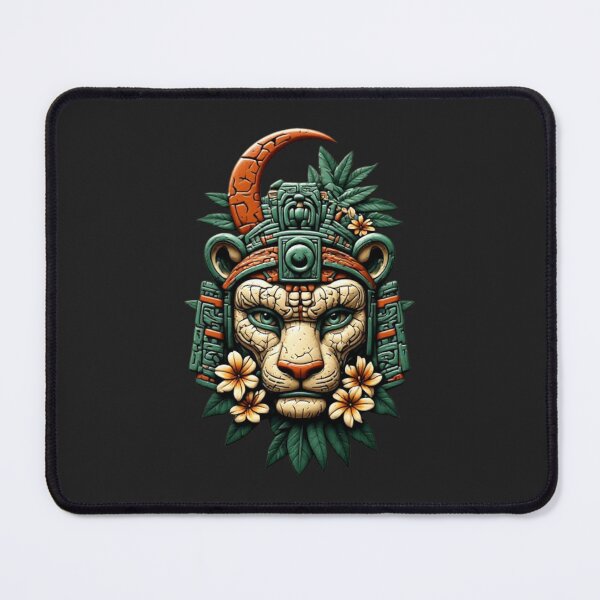 Item preview, Elysium Echoes - Mayan Jaguar Warrior Totem | Vintage Shabby Chic Enamel 02 designed and sold by Shift-Bloom.