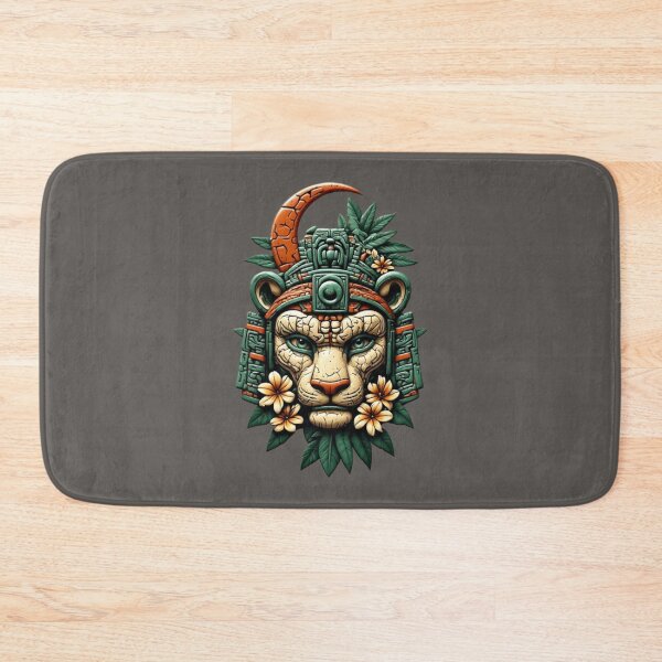 Item preview, Elysium Echoes - Mayan Jaguar Warrior Totem | Vintage Shabby Chic Enamel 02 designed and sold by Shift-Bloom.