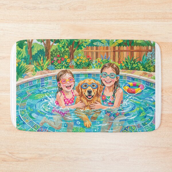 Item preview, Summer Pool Fun Children And Dog designed and sold by Home Decor Art.