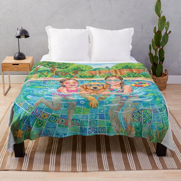 Item preview, Summer Pool Fun Children And Dog designed and sold by Home Decor Art.