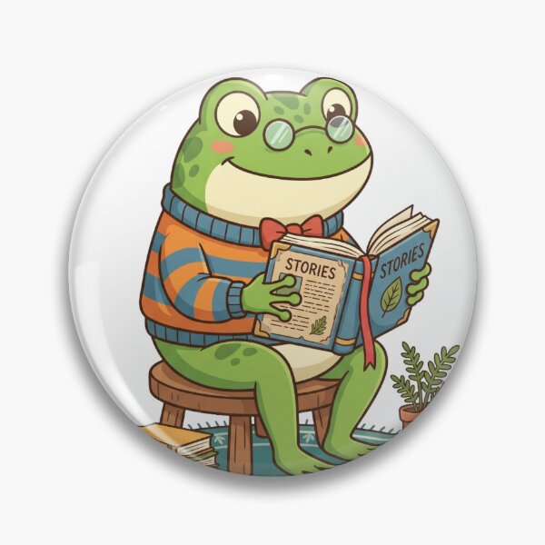 Item preview, Frog Reading Book - Cute Frog Art designed and sold by VisionGraphic.