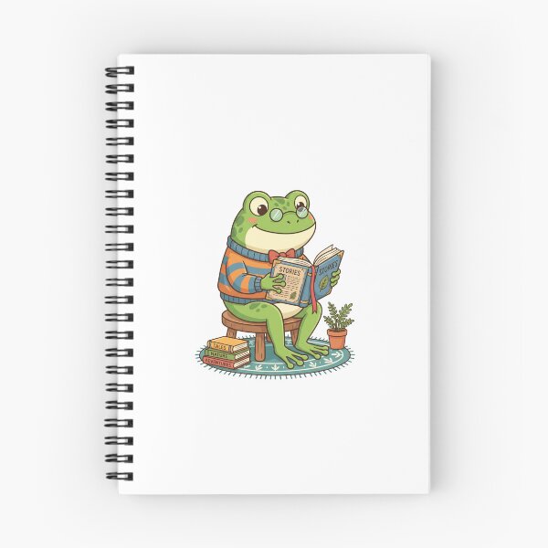 Item preview, Frog Reading Book - Cute Frog Art designed and sold by VisionGraphic.