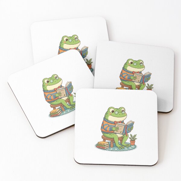 Item preview, Frog Reading Book - Cute Frog Art designed and sold by VisionGraphic.