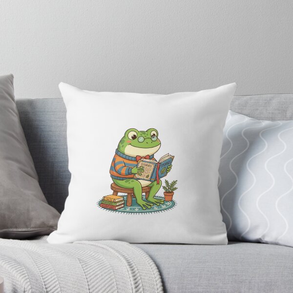 Item preview, Frog Reading Book - Cute Frog Art designed and sold by VisionGraphic.